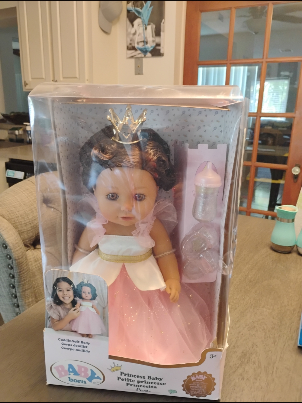 Baby Born Princess Baby Pink Costume Dress with Crown